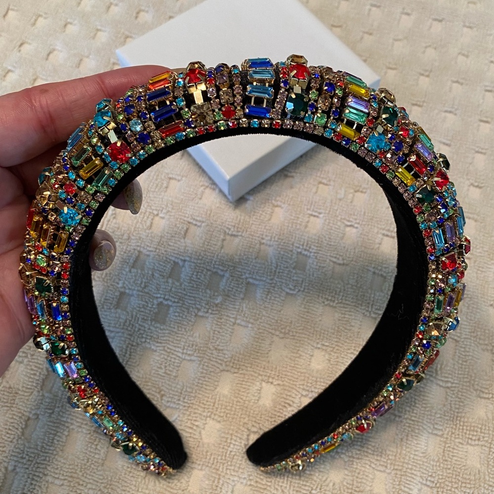 New Multi Color Rhinestone Embellished Headband
